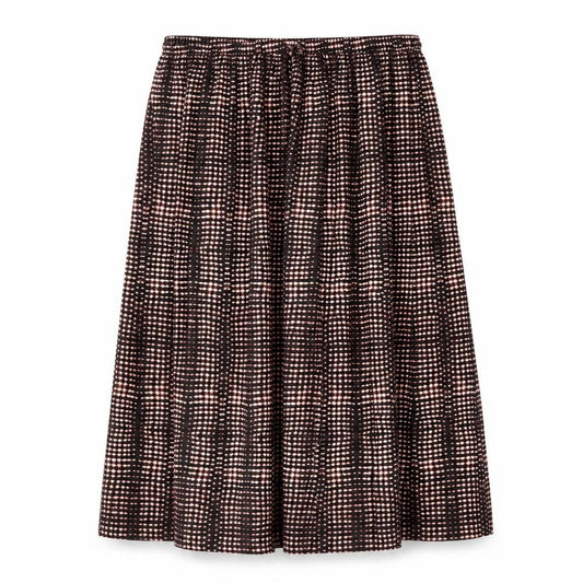 Per Una Womens Black Geometric Polyester A-Line Skirt Size 14 Drawstring