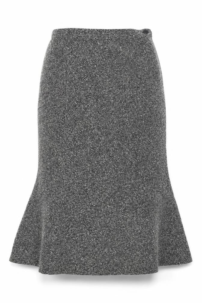 Slimma Womens Grey Polyester Trumpet Skirt Size 10 Zip