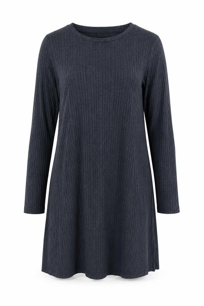 Marks & Spencer Womens Blue Polyester Shift Size 12 Round Neck Pullover