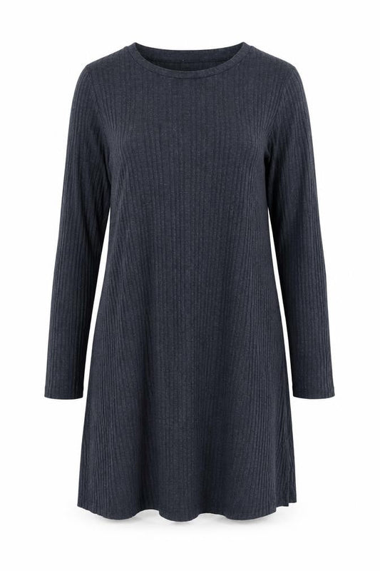 Marks & Spencer Womens Blue Polyester Shift Size 12 Round Neck Pullover