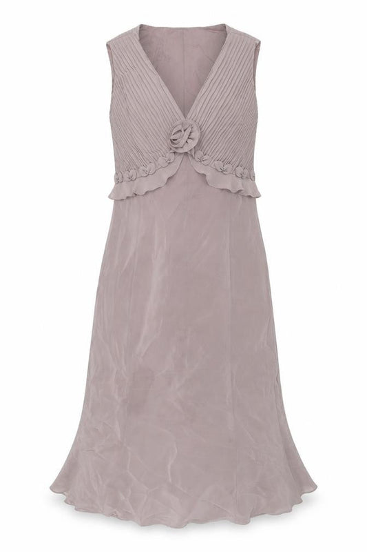 Coterie Womens Purple Polyester Shift Size 12 V-Neck Zip - Pleated Bodice Floral Detail
