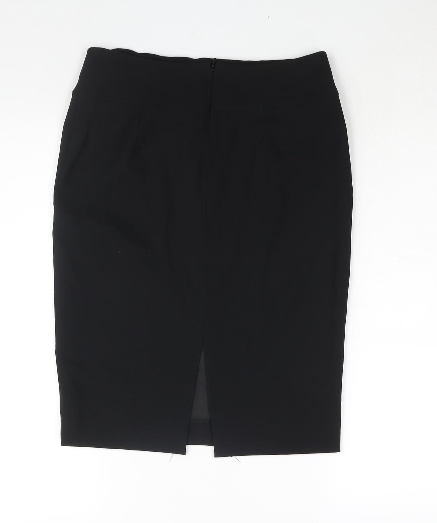 River Island Womens Black Polyester Straight & Pencil Skirt Size 10 Zip
