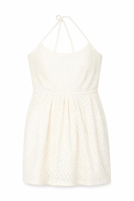 Mango Womens Ivory Cotton Sheath Size M Scoop Neck Zip