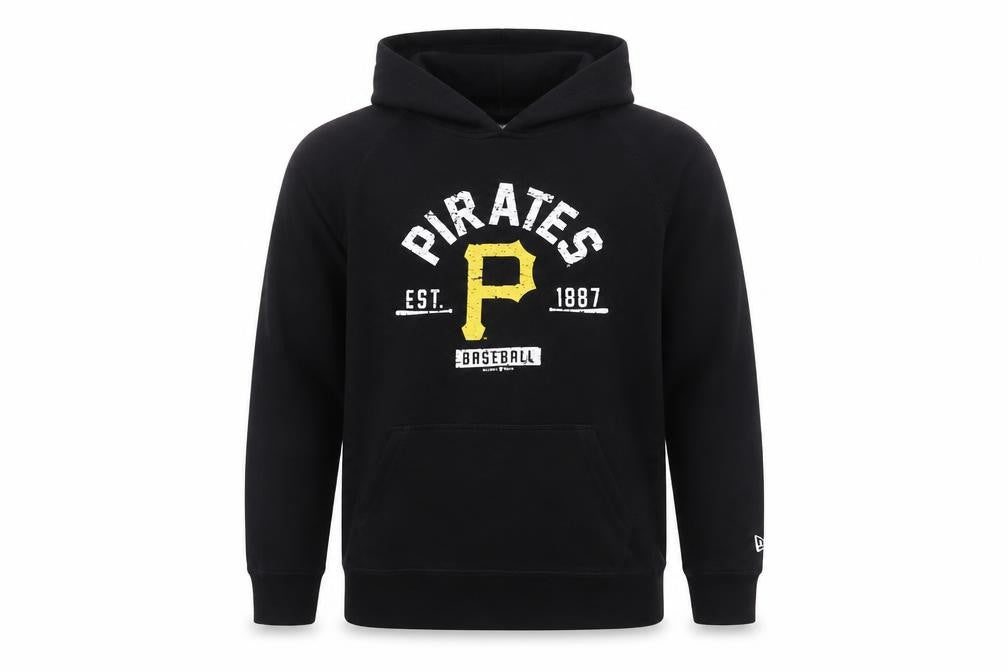 Pirates Baseball Boys Black Cotton Pullover Hoodie Size 16 Years Pullover