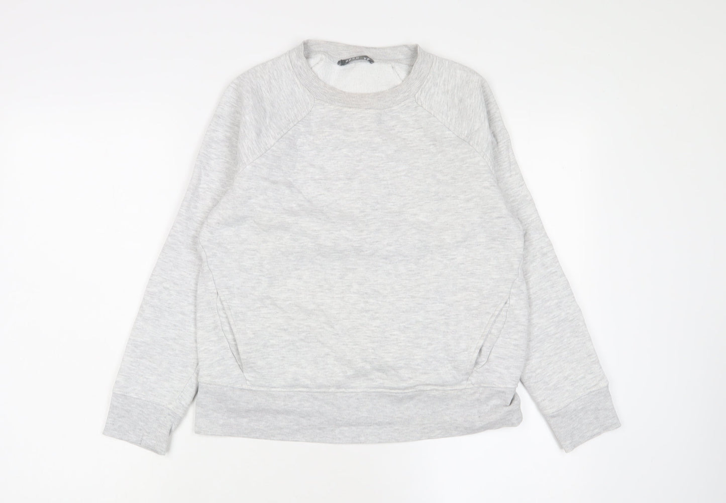 GOODMOVE Womens Grey Cotton Pullover Sweatshirt Size 8 Pullover - Pockets