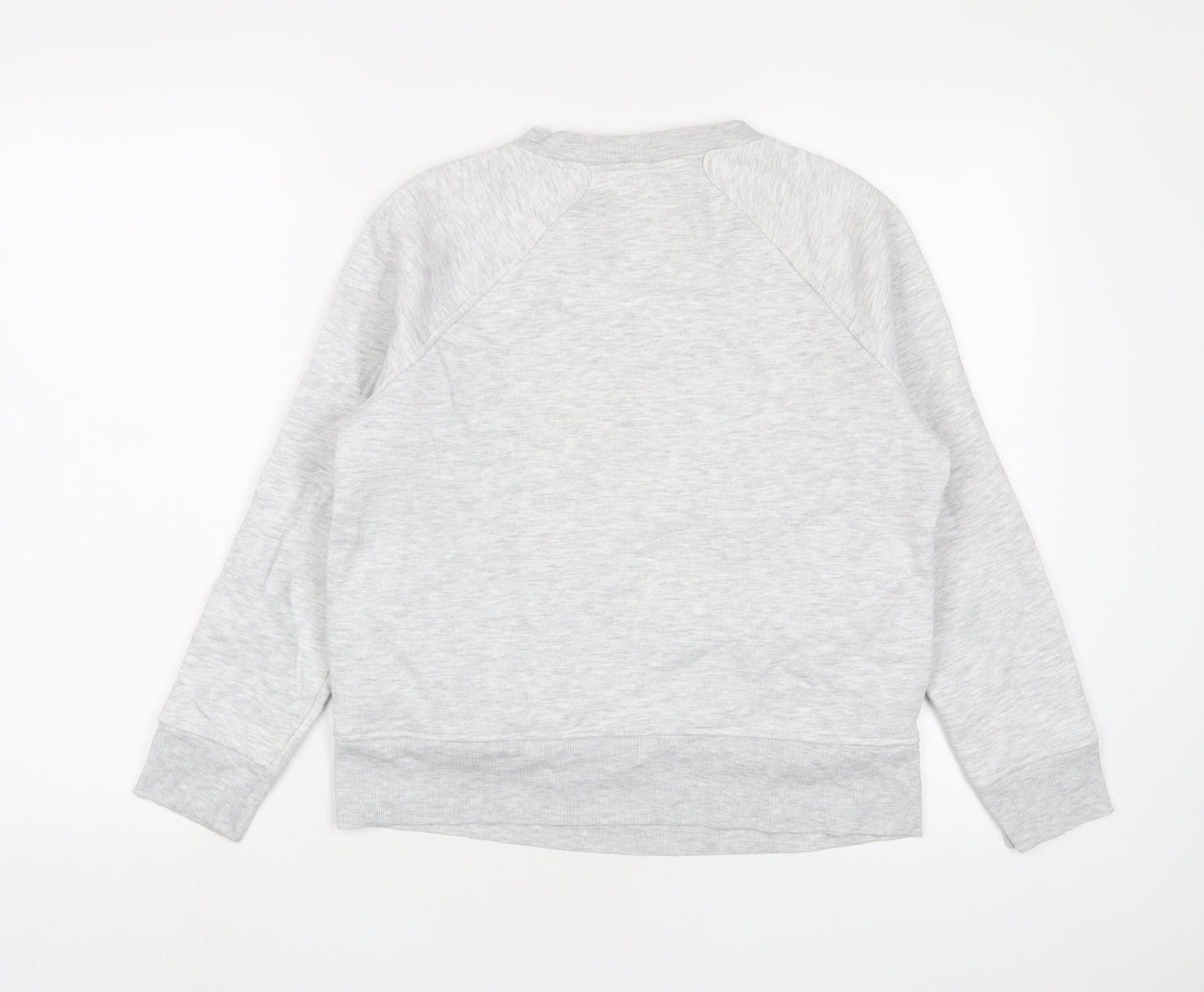 GOODMOVE Womens Grey Cotton Pullover Sweatshirt Size 8 Pullover - Pockets