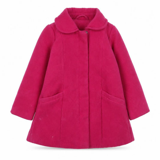 Marks & Spencer Girls Pink Overcoat Coat Size 3 Years Snap
