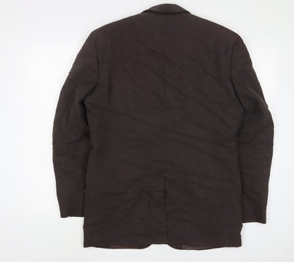 Back view of Principles men’s grey modal jacket suit jacket, size 38, regular