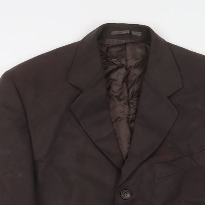 Close-up detail of Principles men’s grey modal jacket suit jacket, size 38, regular