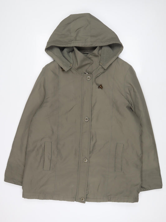 Bonmarché Womens Green Jacket Coat Size 20 Zip