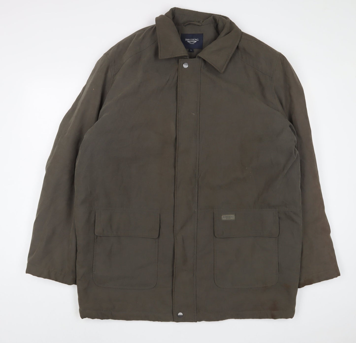 Bosideng Mens Green Jacket Coat Size L Zip