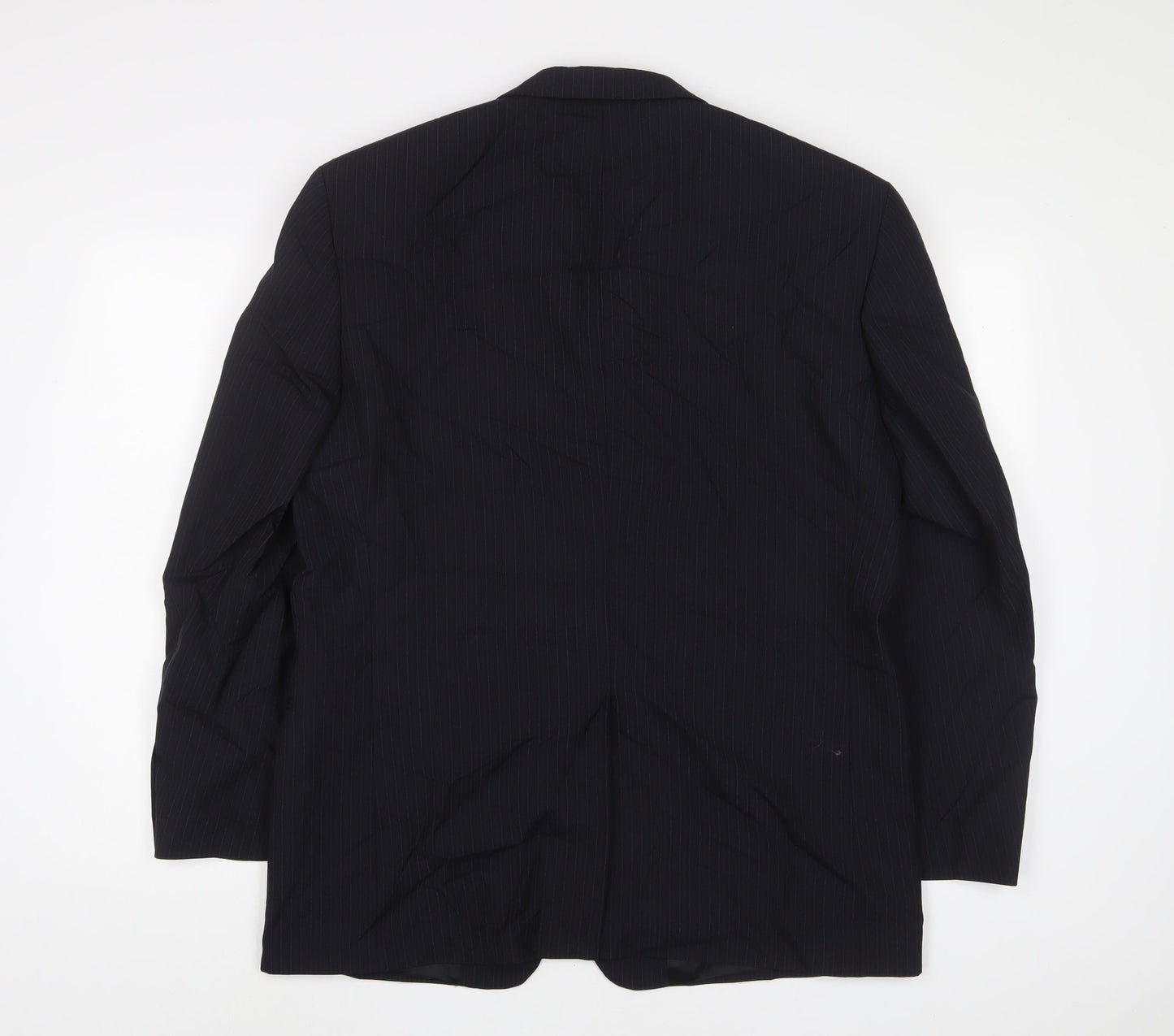 NEXT Mens Blue Striped Wool Jacket Suit Jacket Size 40 Regular