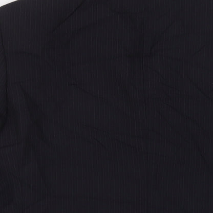 Next Mens Blue Striped Wool Jacket Suit Jacket Size 40 Regular