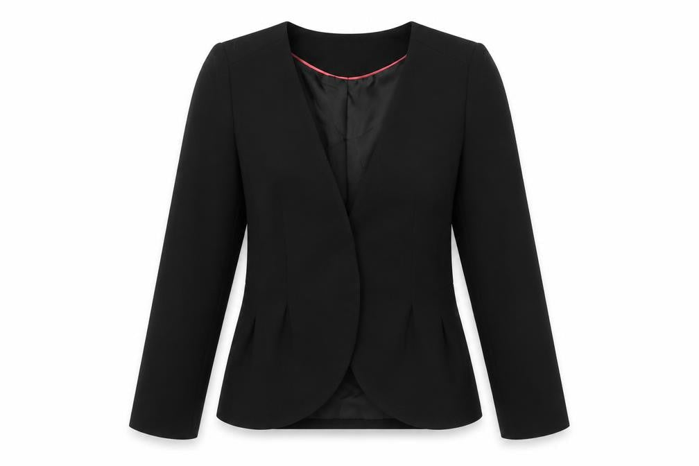 H&M Womens Black Jacket Blazer Size 6 Button - Pleated