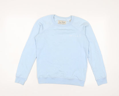 Jack Wills Womens Blue Cotton Pullover Sweatshirt Size 8 Pullover