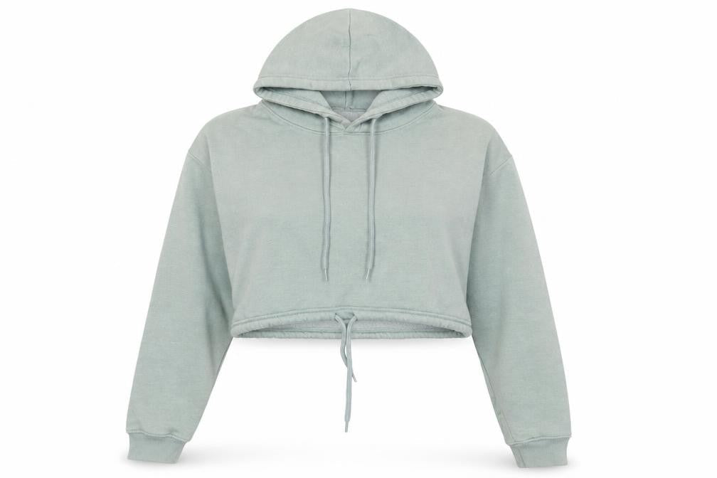 PRETTYLITTLETHING Womens Green Cotton Pullover Hoodie Size M Pullover