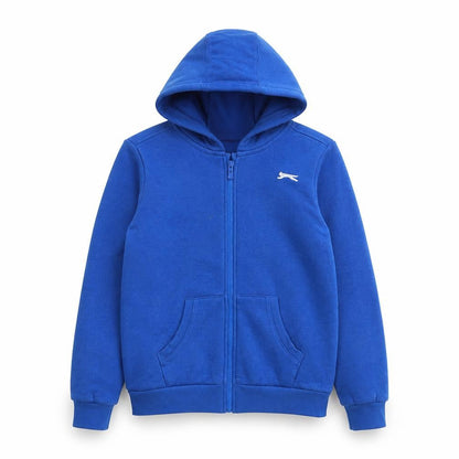 Slazenger Boys Blue Cotton Full Zip Hoodie Size 11-12 Years Zip