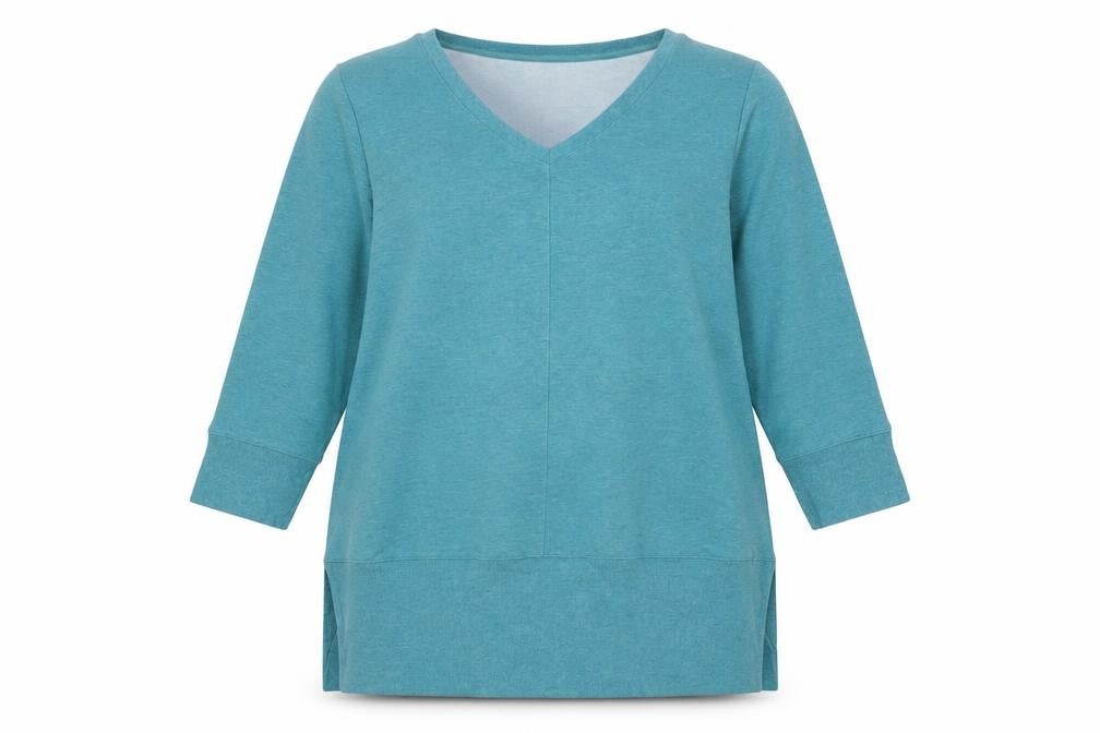 Halston Womens Blue Cotton Pullover Sweatshirt Size M Pullover