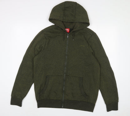 Slazenger Mens Green Polyester Full Zip Hoodie Size S