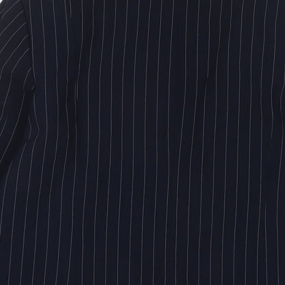 Oasis Womens Blue Striped Jacket Blazer Size 12 Button