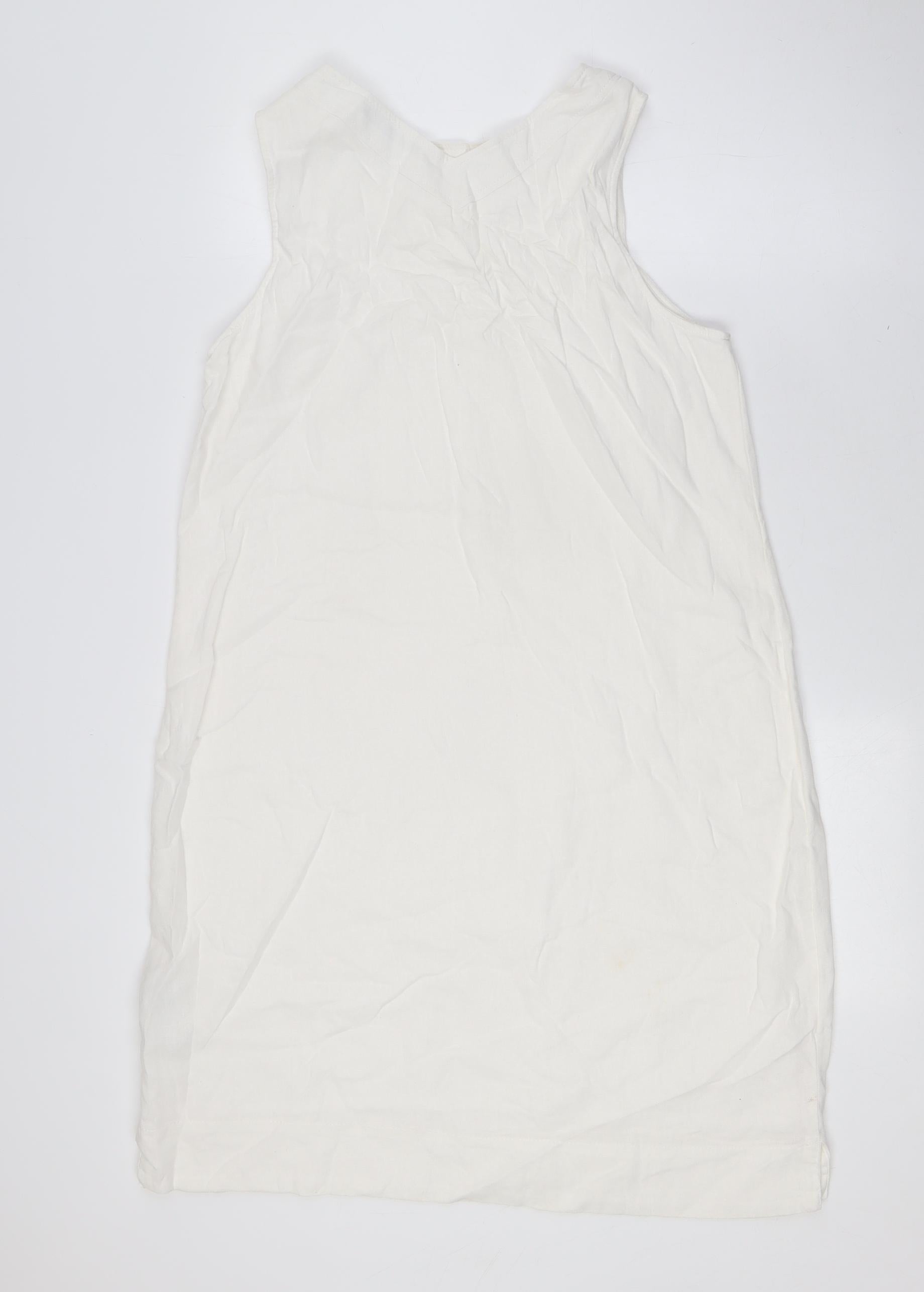 spencer white linen midi dress Marks & Spencer Linen Rich Broderie Midi Shirt Dress $ 135 Available sizes UK8