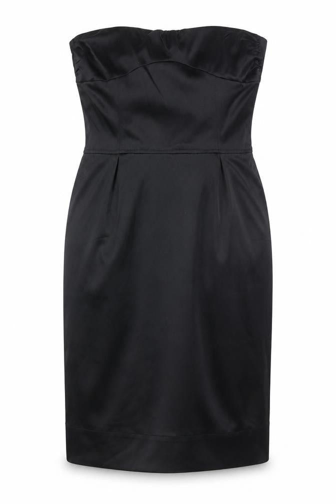Topshop Womens Black Polyester A-Line Size 12 Off the Shoulder Zip