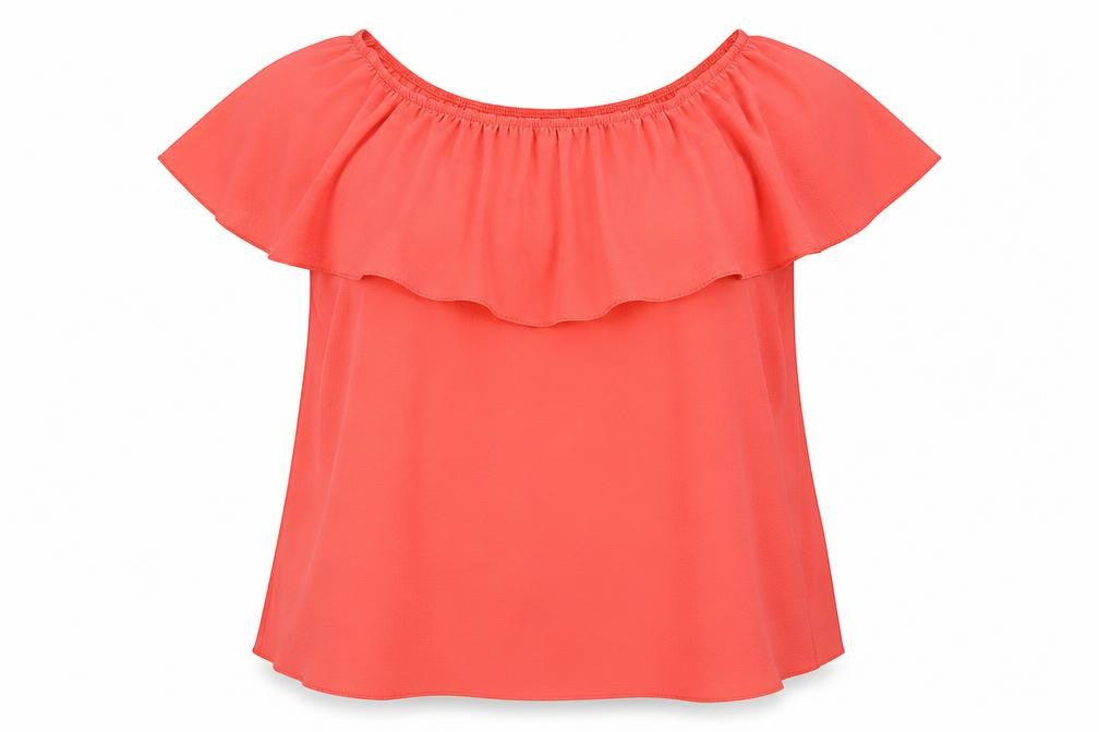Evans Womens Pink Polyester Basic Button-Up Size 14 Off the Shoulder