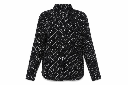 Marks and Spencer Womens Black Viscose Basic Button-Up Size 8 Collared - Pockets