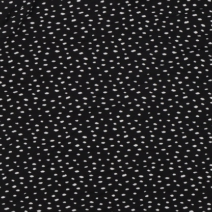 Marks & Spencer Womens Black Viscose Basic Button-Up Size 8 Collared - Pockets