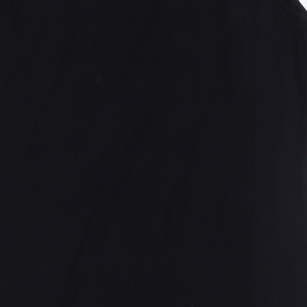 Per Una Womens Black Jacket Waistcoat Size 18 - Ruffle Collar