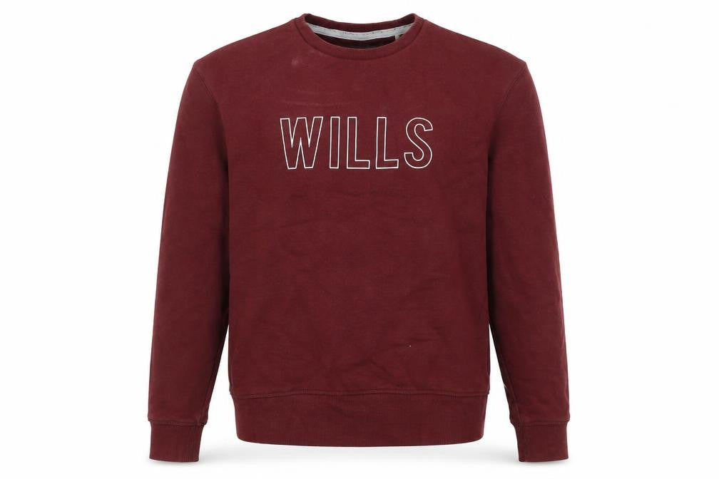 Jack Wills Mens Red Cotton Pullover Sweatshirt Size M
