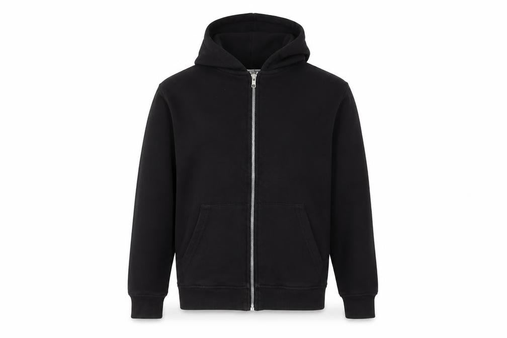 H&M Boys Black Cotton Full Zip Hoodie Size 10 Years Zip - Ages 10-12