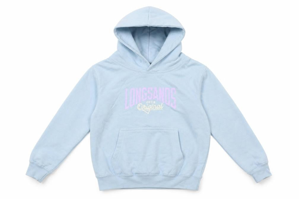 Longsands Girls Blue Cotton Pullover Hoodie Size S