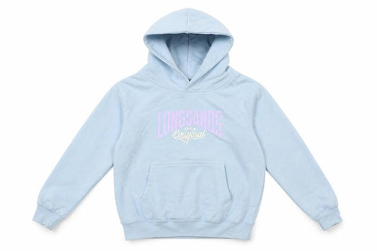 Longsands Girls Blue Cotton Pullover Hoodie Size S