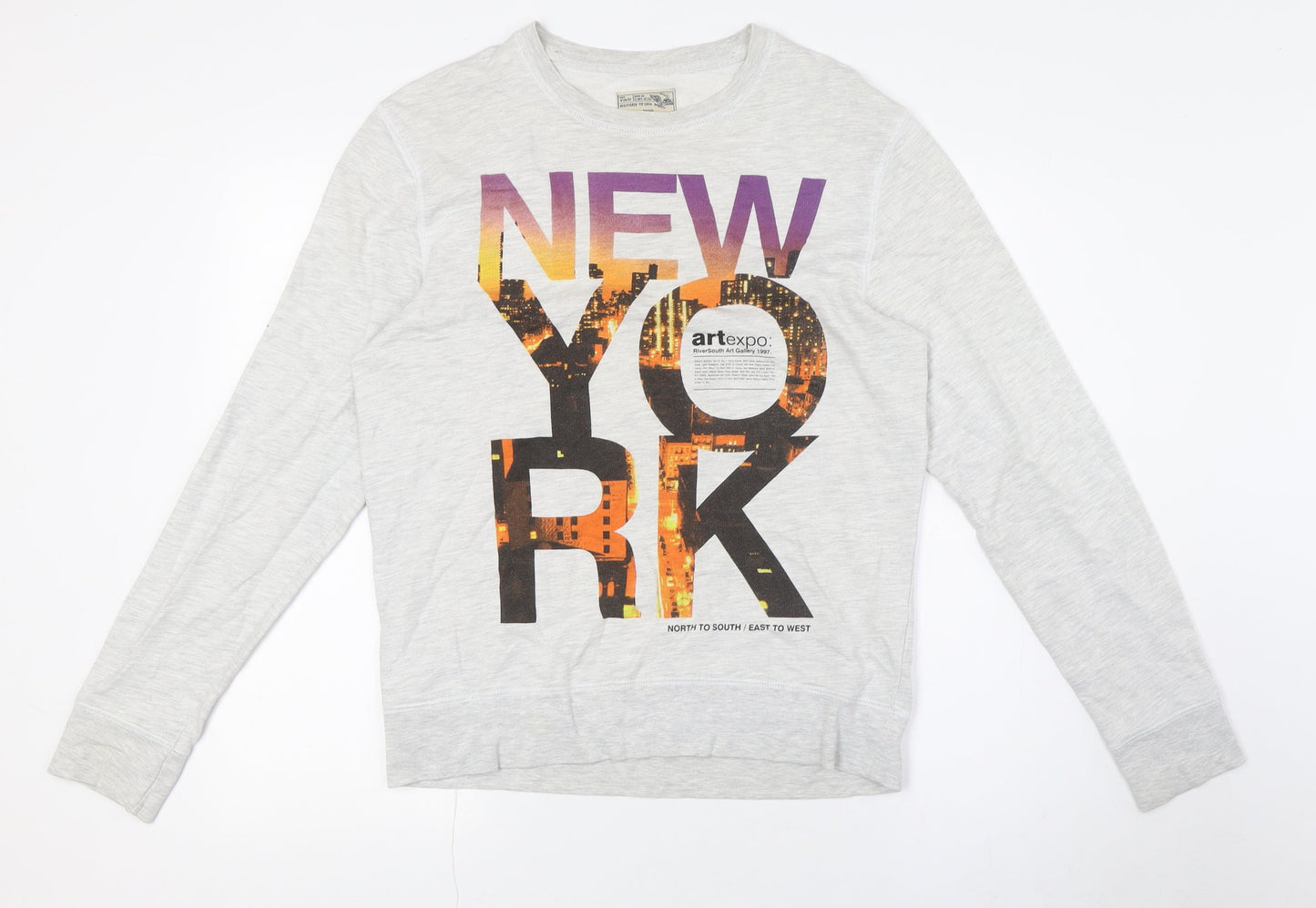 Burton Mens Grey Cotton Pullover Sweatshirt Size S - New york