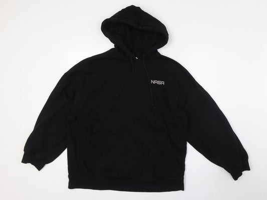 Divided by H&M Mens Black Cotton Pullover Hoodie Size M - NASA