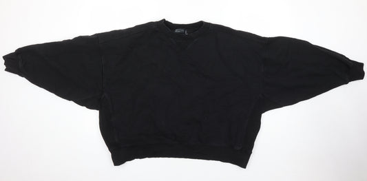 ASOS Womens Black Cotton Blend Pullover Sweatshirt Size 12