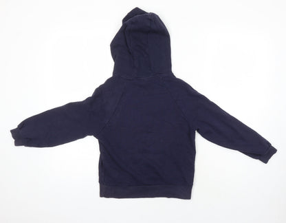 Next Girls Blue Cotton Pullover Hoodie Size 9 Years