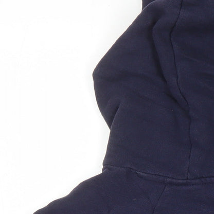 Next Girls Blue Cotton Pullover Hoodie Size 9 Years