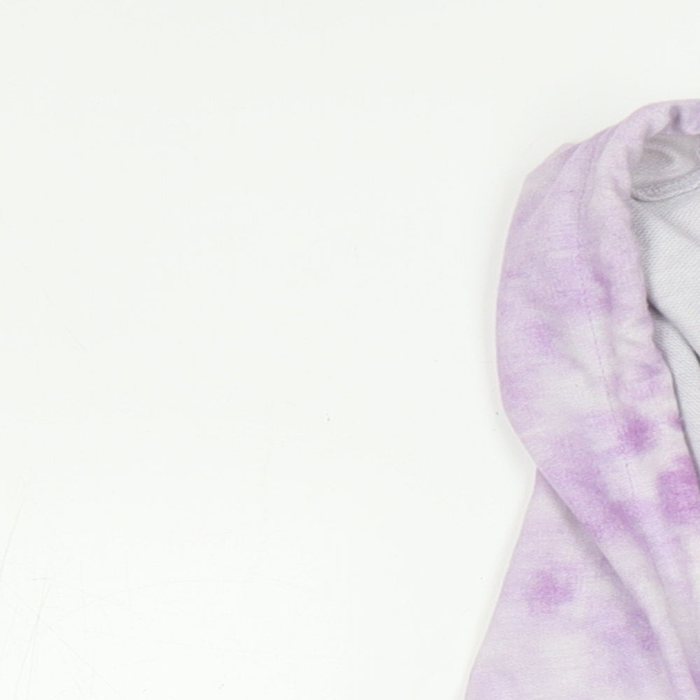 ROMWE Girls Purple Polyester Pullover Hoodie Size XS
