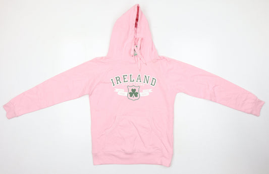 Lansdowne Womens Pink 100% Cotton Pullover Hoodie Size S - Ireland