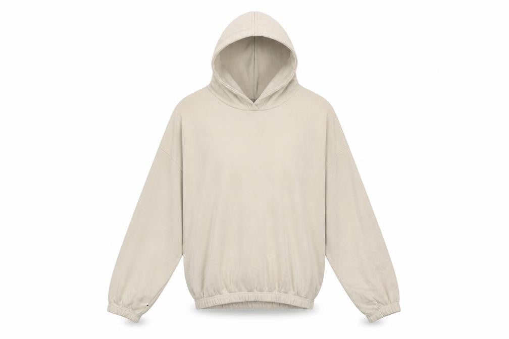 Zara Womens Beige Cotton Pullover Hoodie Size M