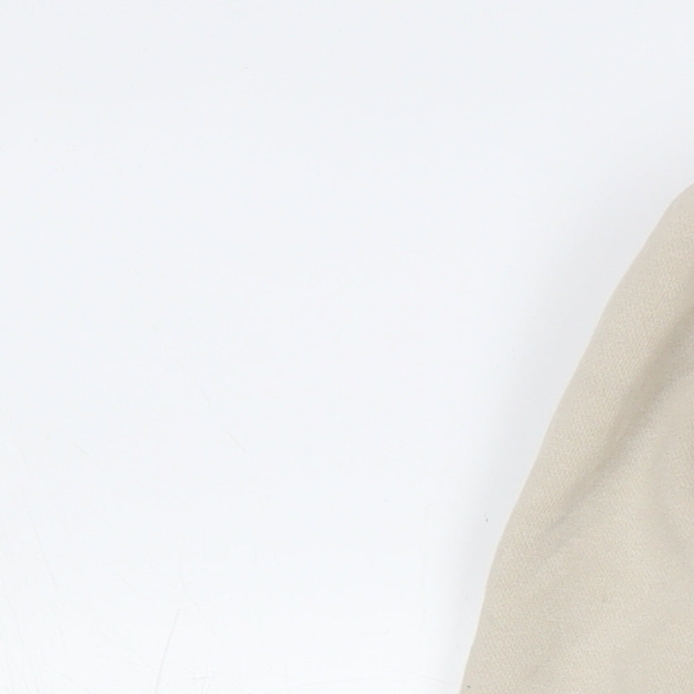 Zara Womens Beige Cotton Pullover Hoodie Size M