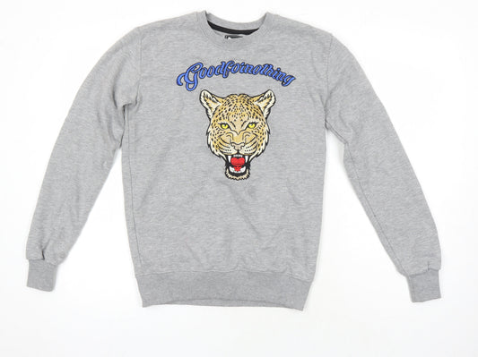 Good For Nothing Womens Grey Cotton Pullover Sweatshirt Size XL
