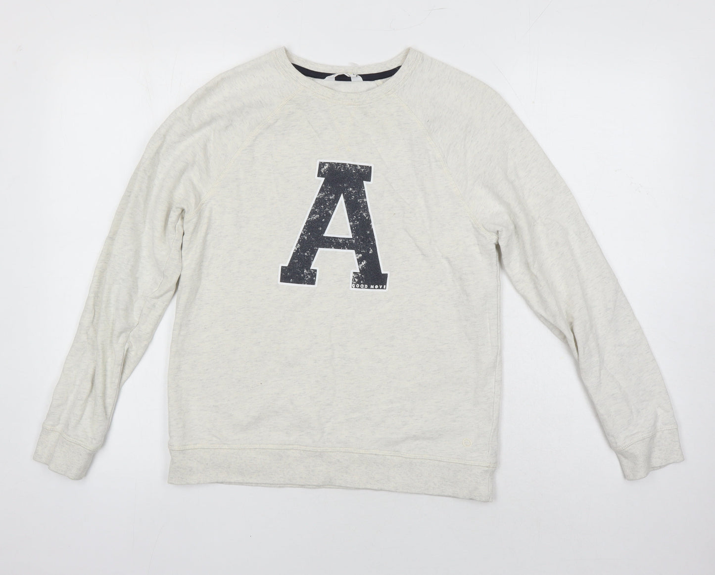 M&S Womens Grey Cotton Pullover Sweatshirt Size 10
