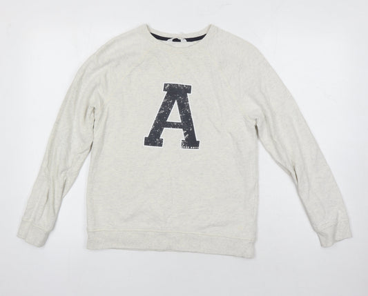 M&S Womens Grey Cotton Pullover Sweatshirt Size 10