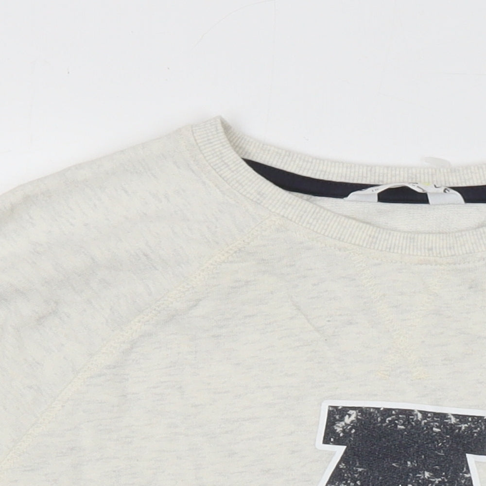 M&S Womens Grey Cotton Pullover Sweatshirt Size 10