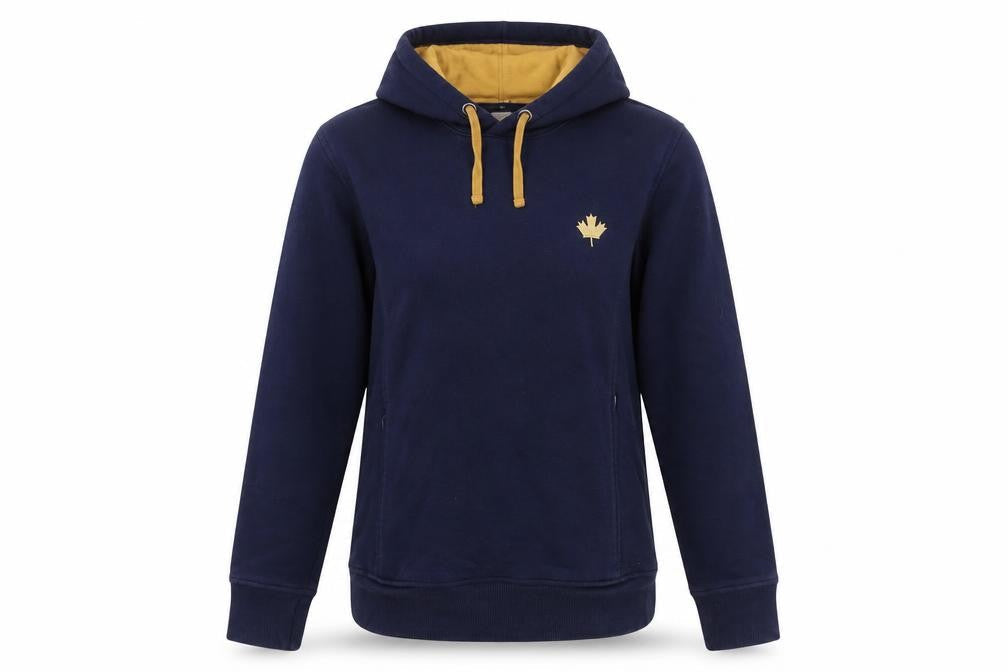 West Beach Womens Blue Cotton Pullover Hoodie Size M