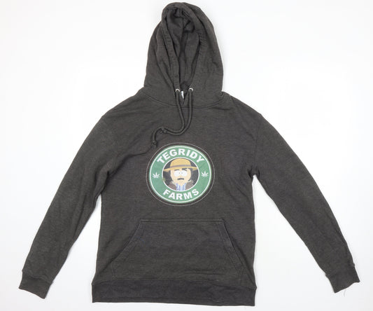 Lane Seven Womens Grey Cotton Pullover Hoodie Size L