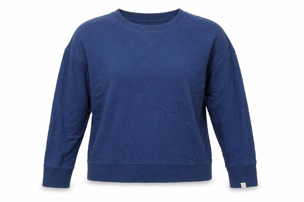 John Lewis Womens Blue 100% Cotton Pullover Sweatshirt Size L